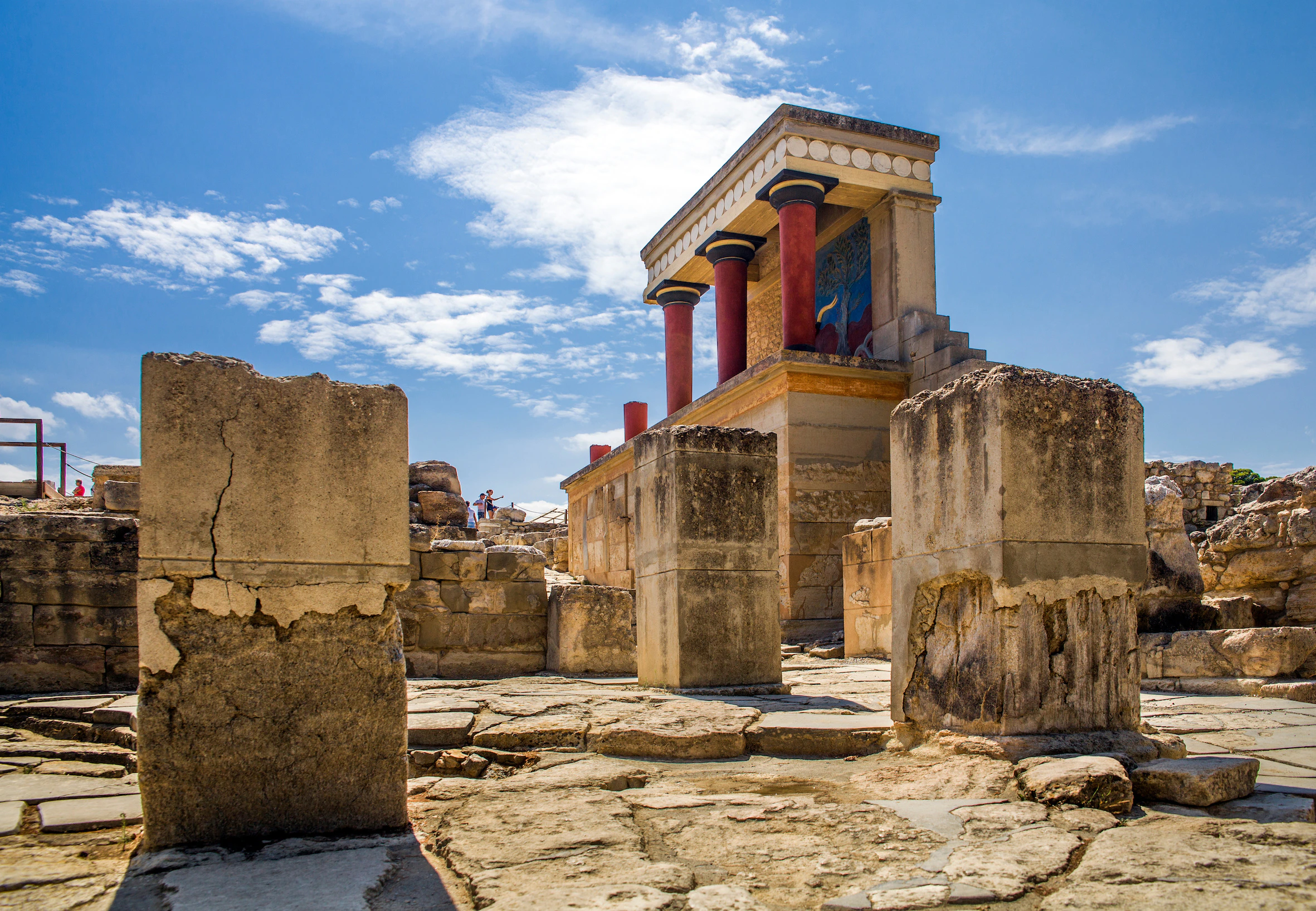 Knossos Throne Room Stone Seat Griffins Ceremony